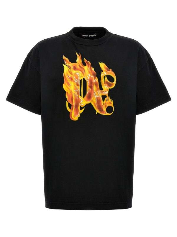 'Burning Monogram' T-shirt