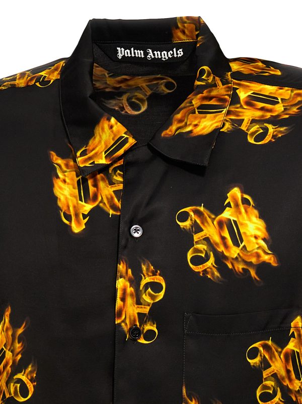 'Burning Monogram' shirt - immagine 4