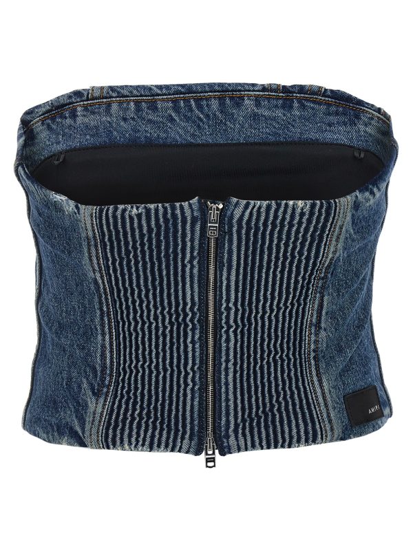 Denim bustier top - immagine 2