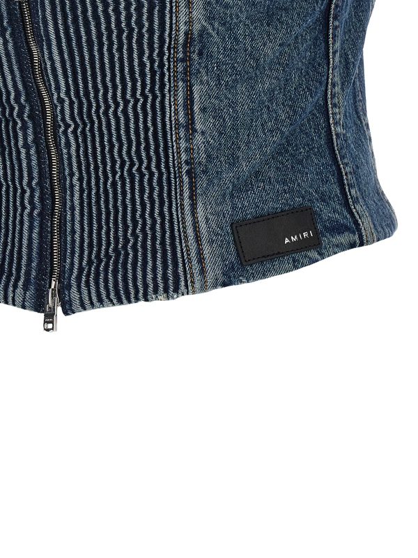 Denim bustier top - immagine 4