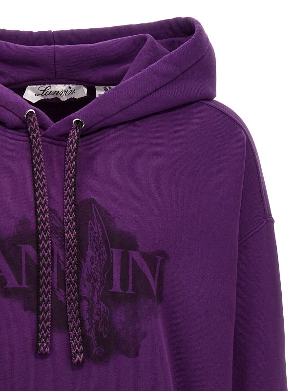 Logo print hoodie - immagine 3