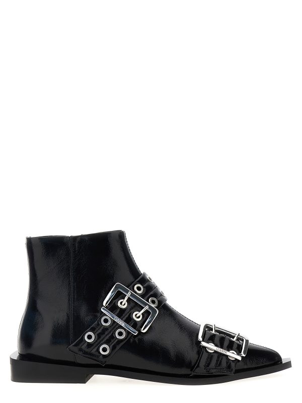 'Wide Belt Buckle' ankle boots