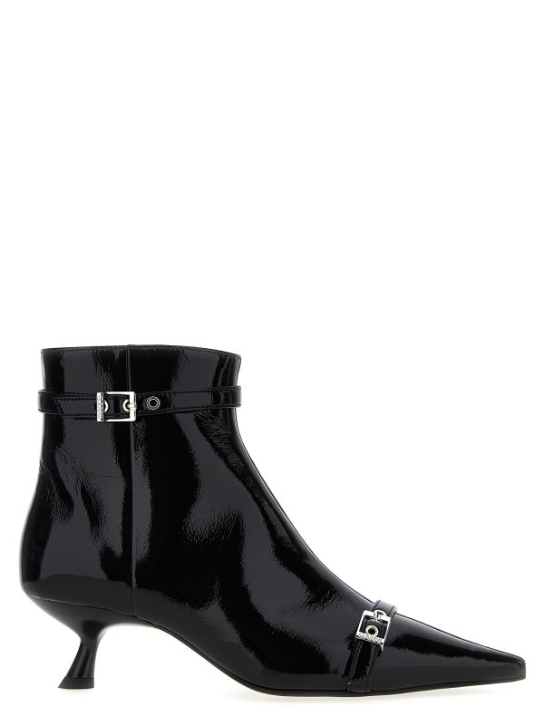 'Eyelets Kitten Heel' ankle boots