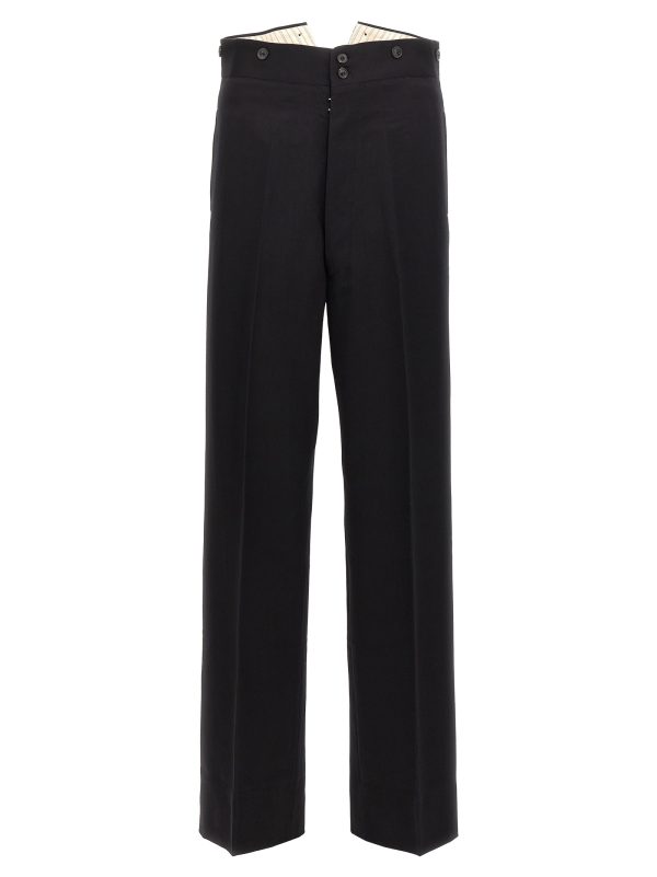 Strap wool pants