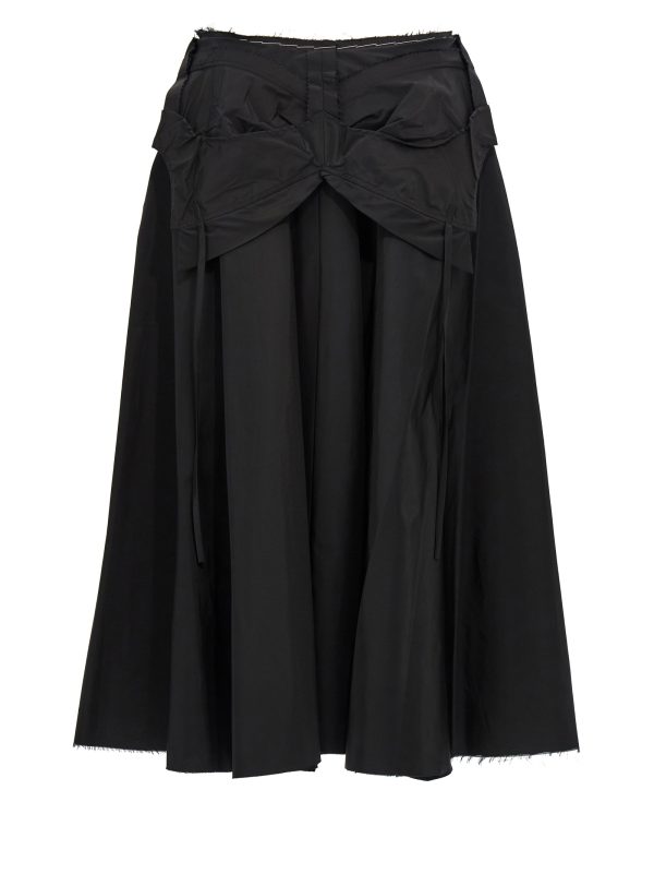 Taffeta midi skirt