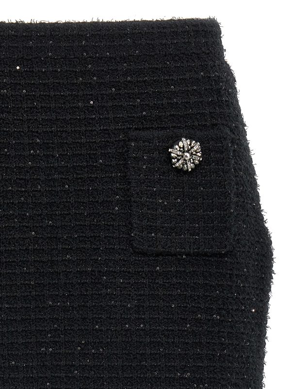 'Black Textured Knit Mini' skirt - immagine 3