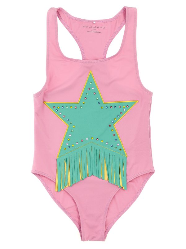 Fringed star one-piece swimsuit