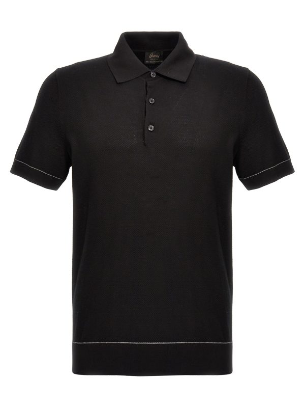 Textured polo shirt