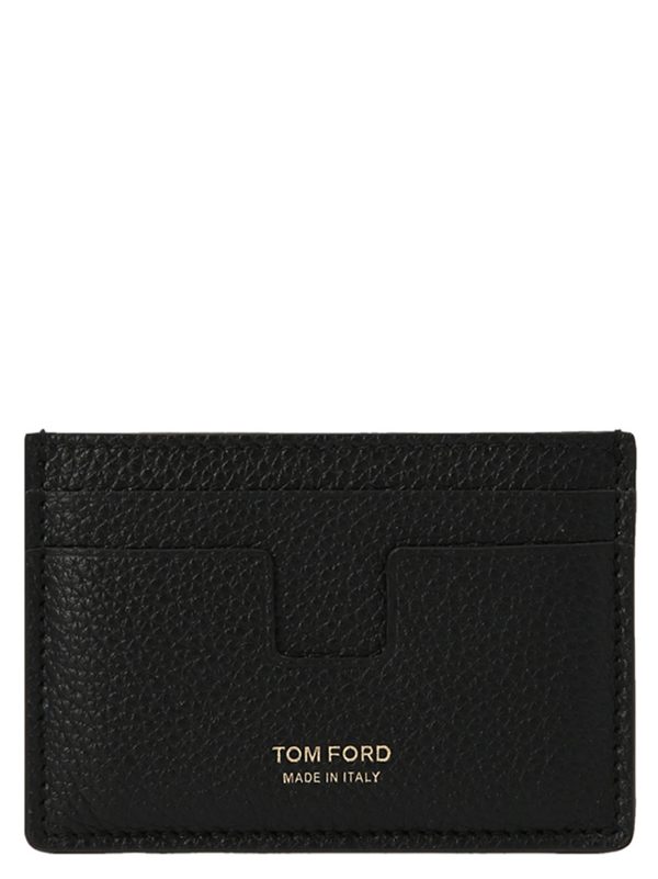 Logo leather card holder