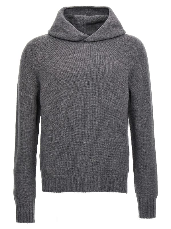 Wool hooded sweater