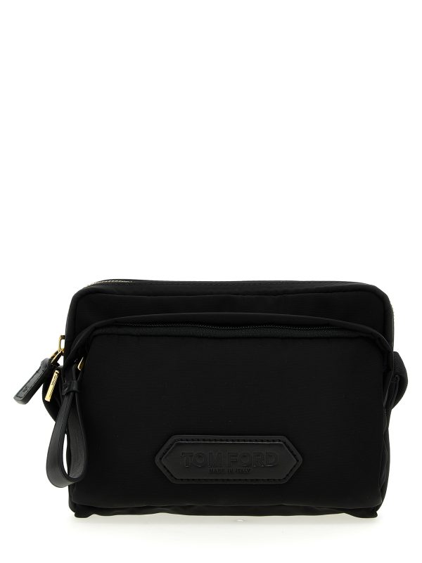 Logo nylon crossbody bag