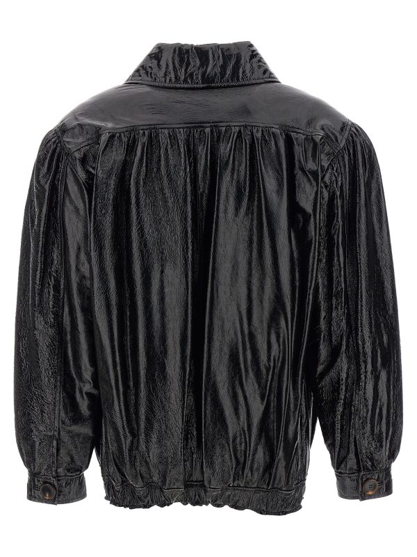 Leather bomber jacket - immagine 2