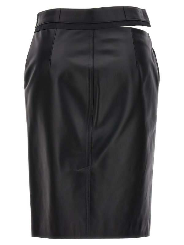 Leather midi skirt - immagine 2