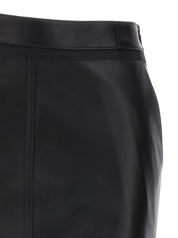 Leather midi skirt - immagine 3