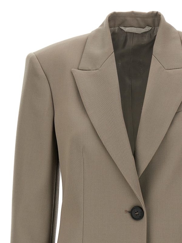 Single-breasted wool blazer - immagine 3