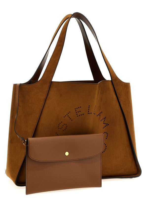 Suede logo shopping bag - immagine 3