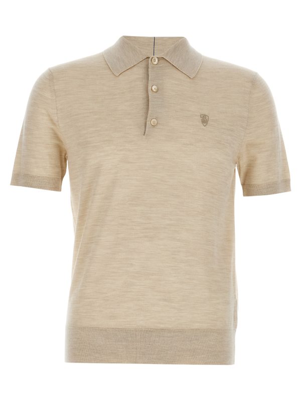 Wool polo shirt