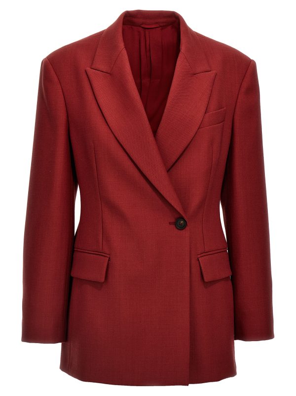 Single-breasted wool blazer