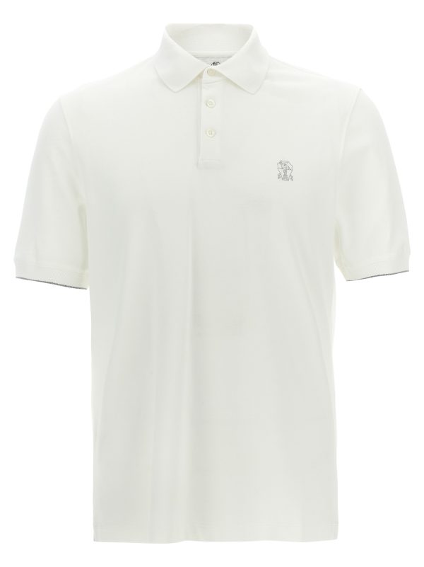 Logo piqué polo shirt