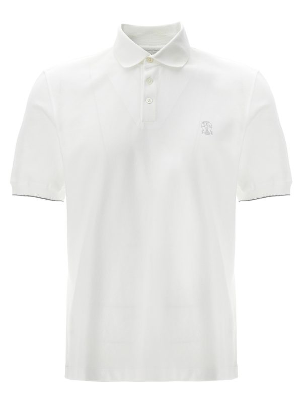 Logo piqué polo shirt