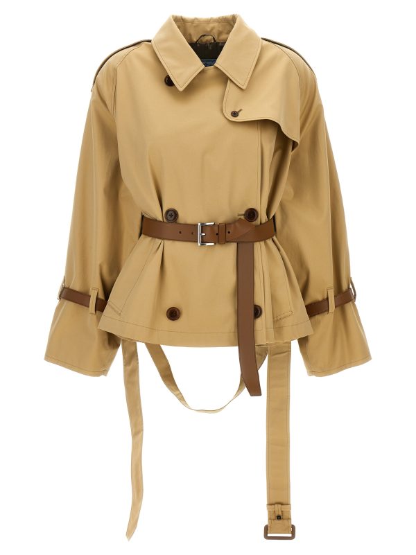 Short twill trench coat - immagine 2