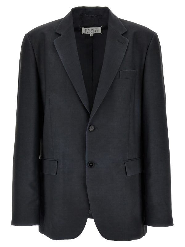 Single-breasted mohair blazer