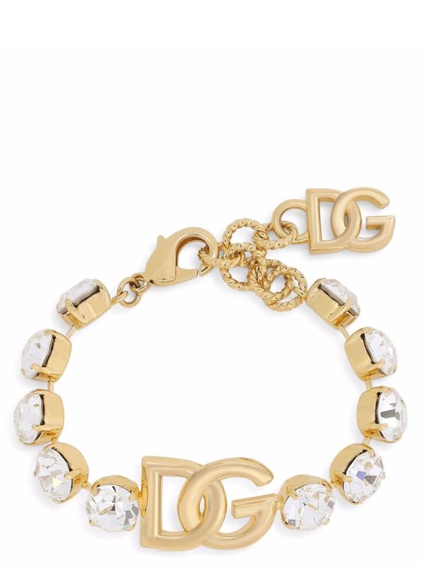 Logo rhinestone bracelet